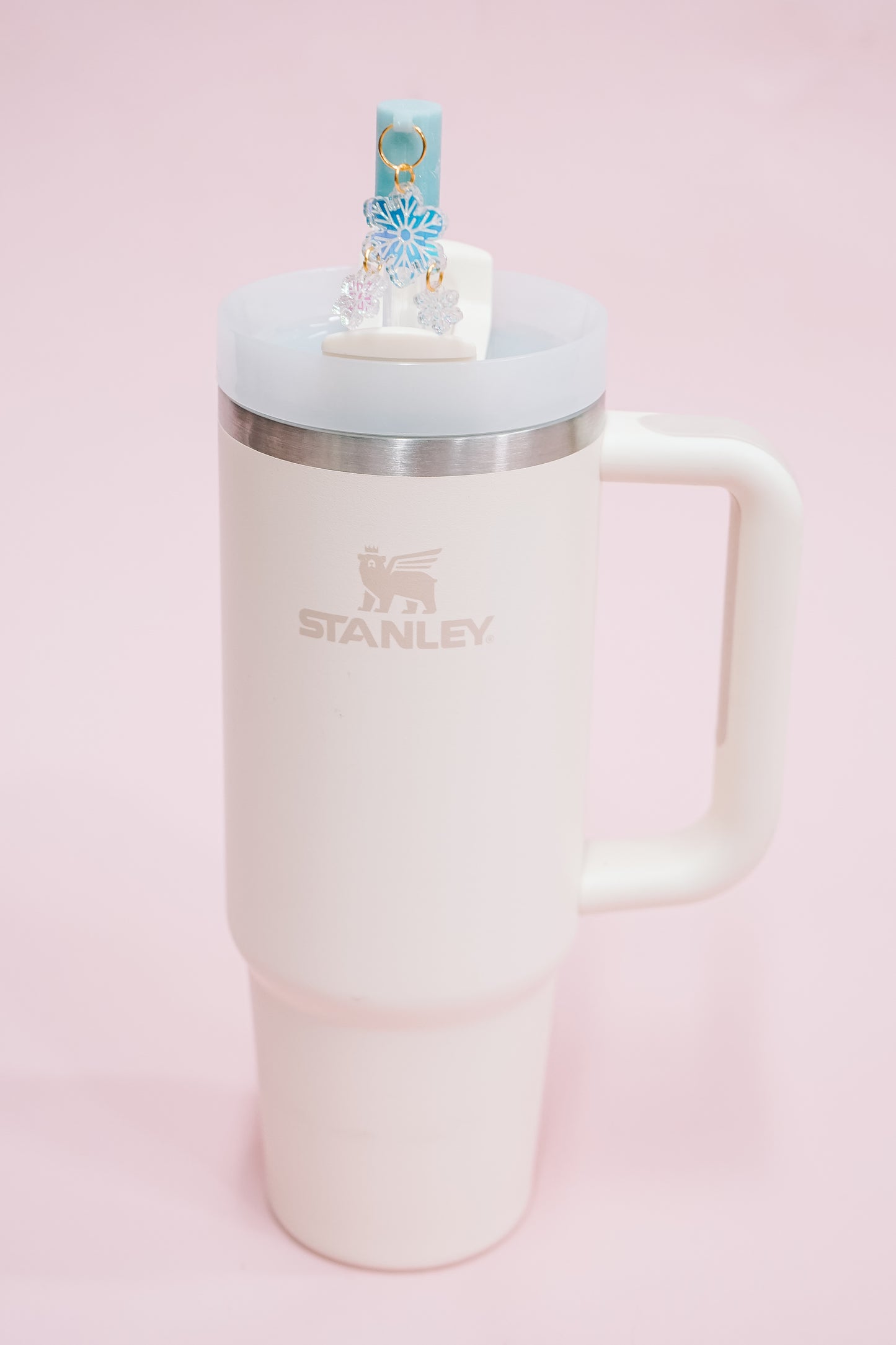 Snowflake Charmed Straw Cover