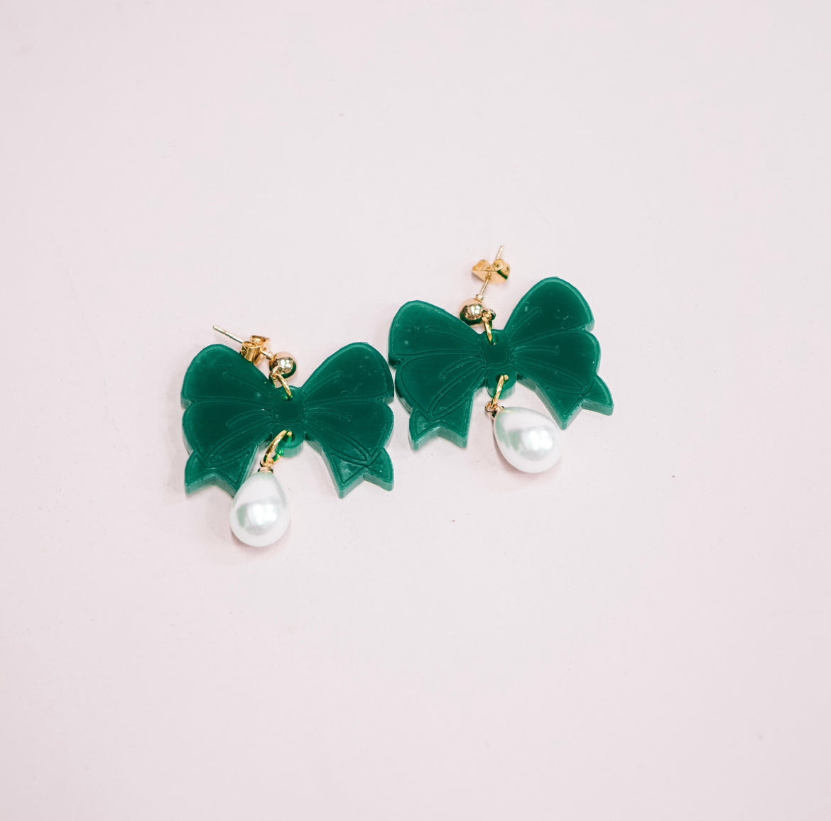 Bow Pearl Drop Earrings
