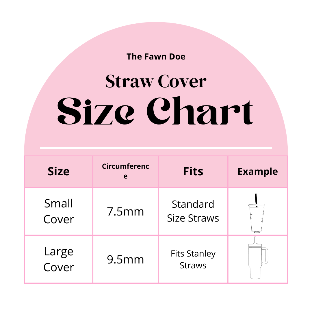 Snowflake Charmed Straw Cover