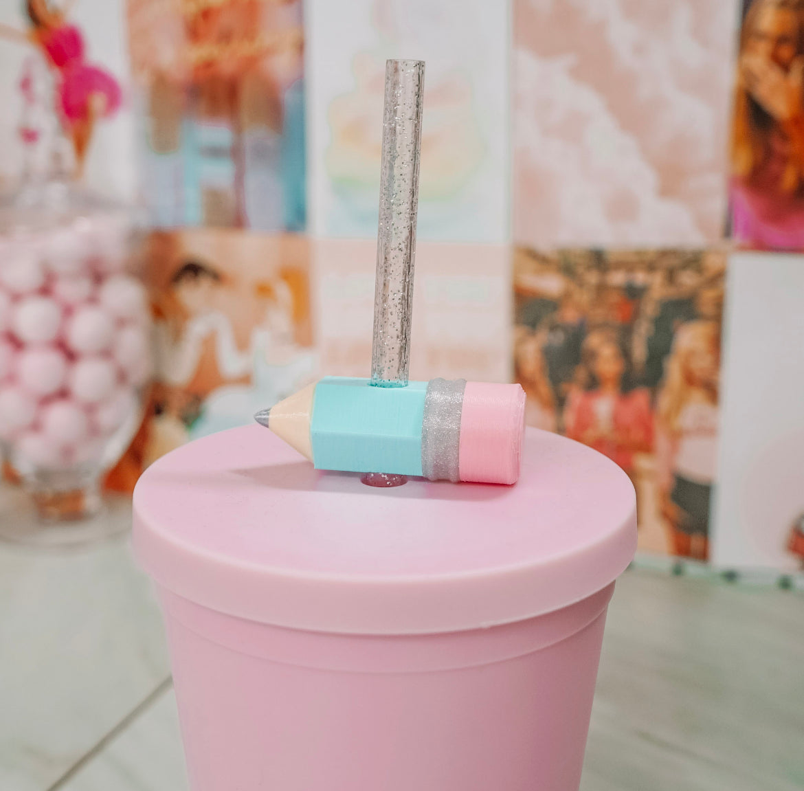 Pencil Straw Charm