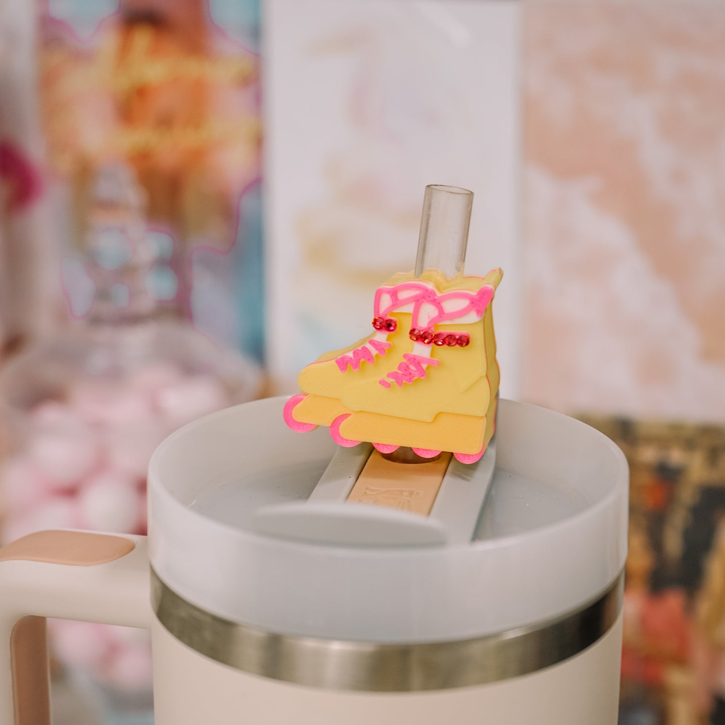 Doll Skates Straw Charm