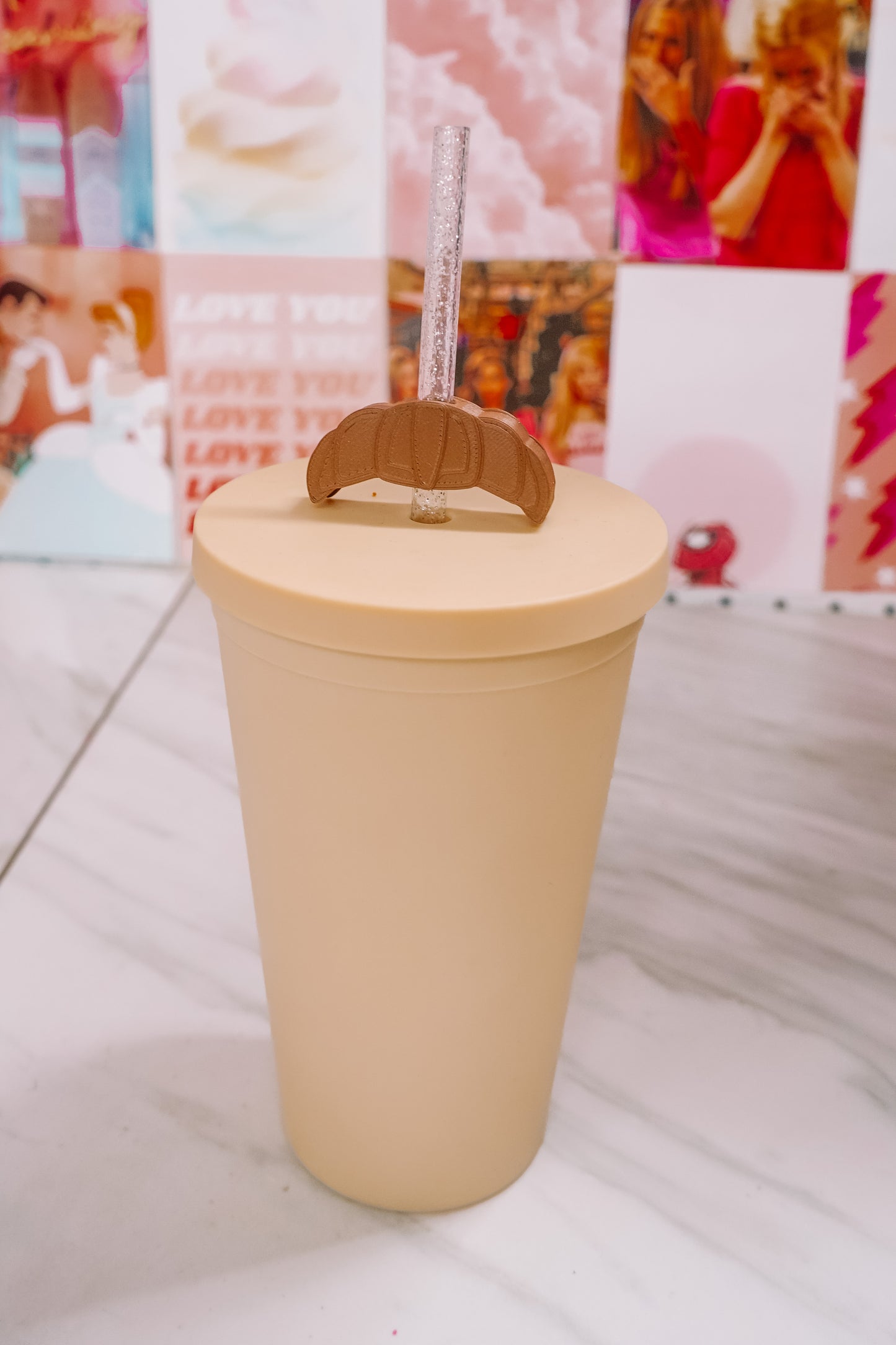 Croissant Straw Charm