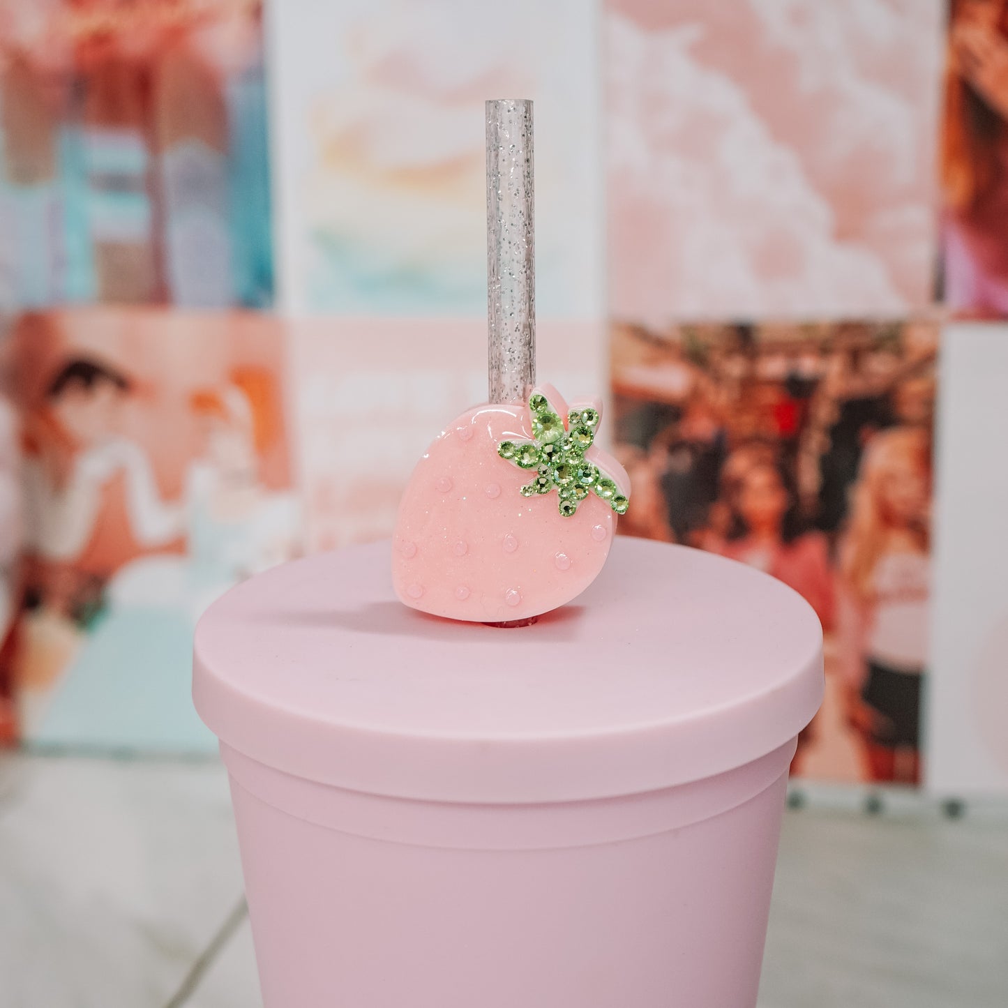 Strawberry Straw Charm