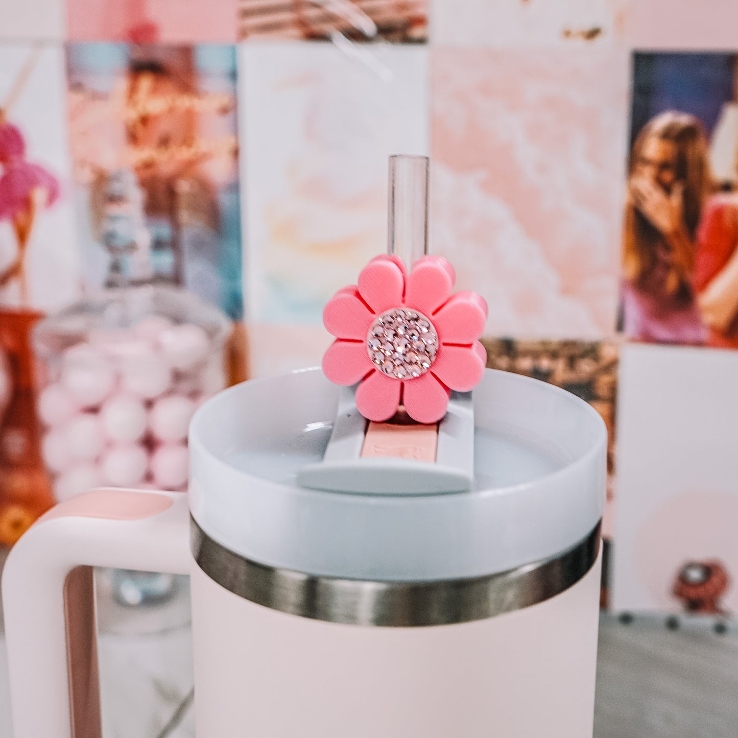 Daisy Straw Charm