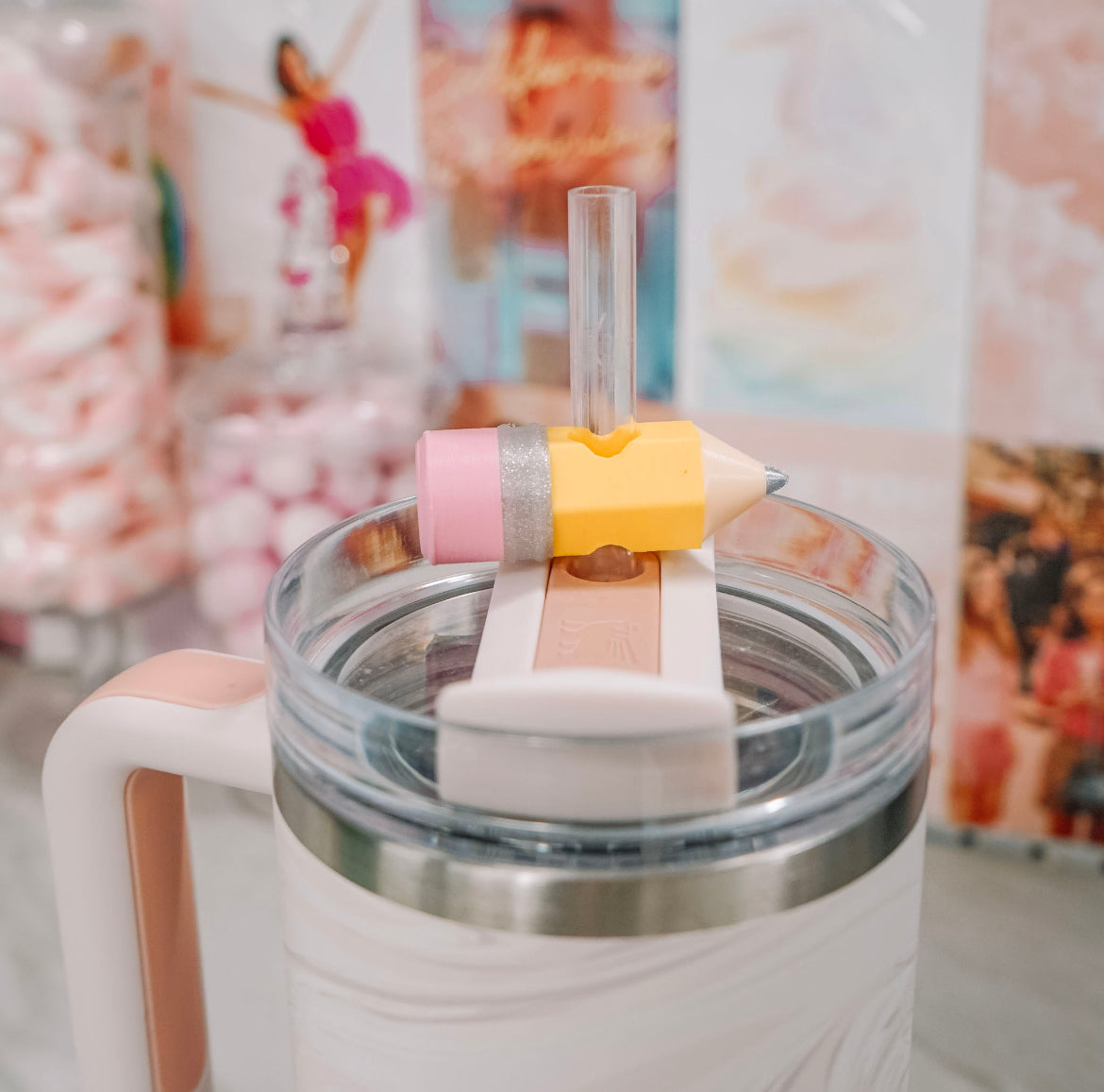Pencil Straw Charm