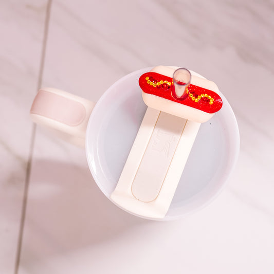 Hot Dog Straw Charm