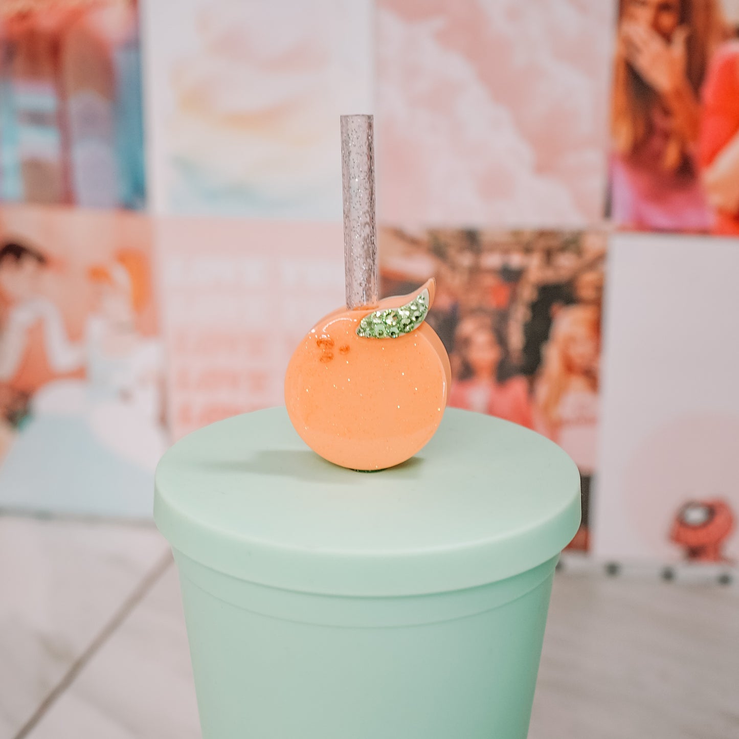 Orange Straw Charm