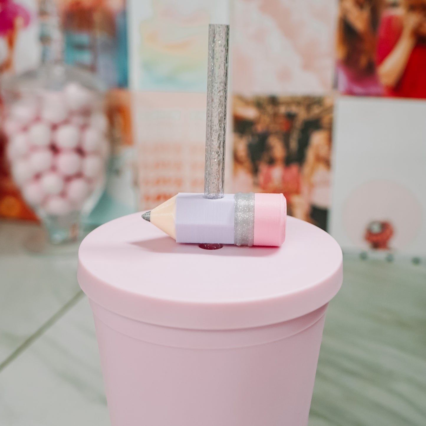 Pencil Straw Charm