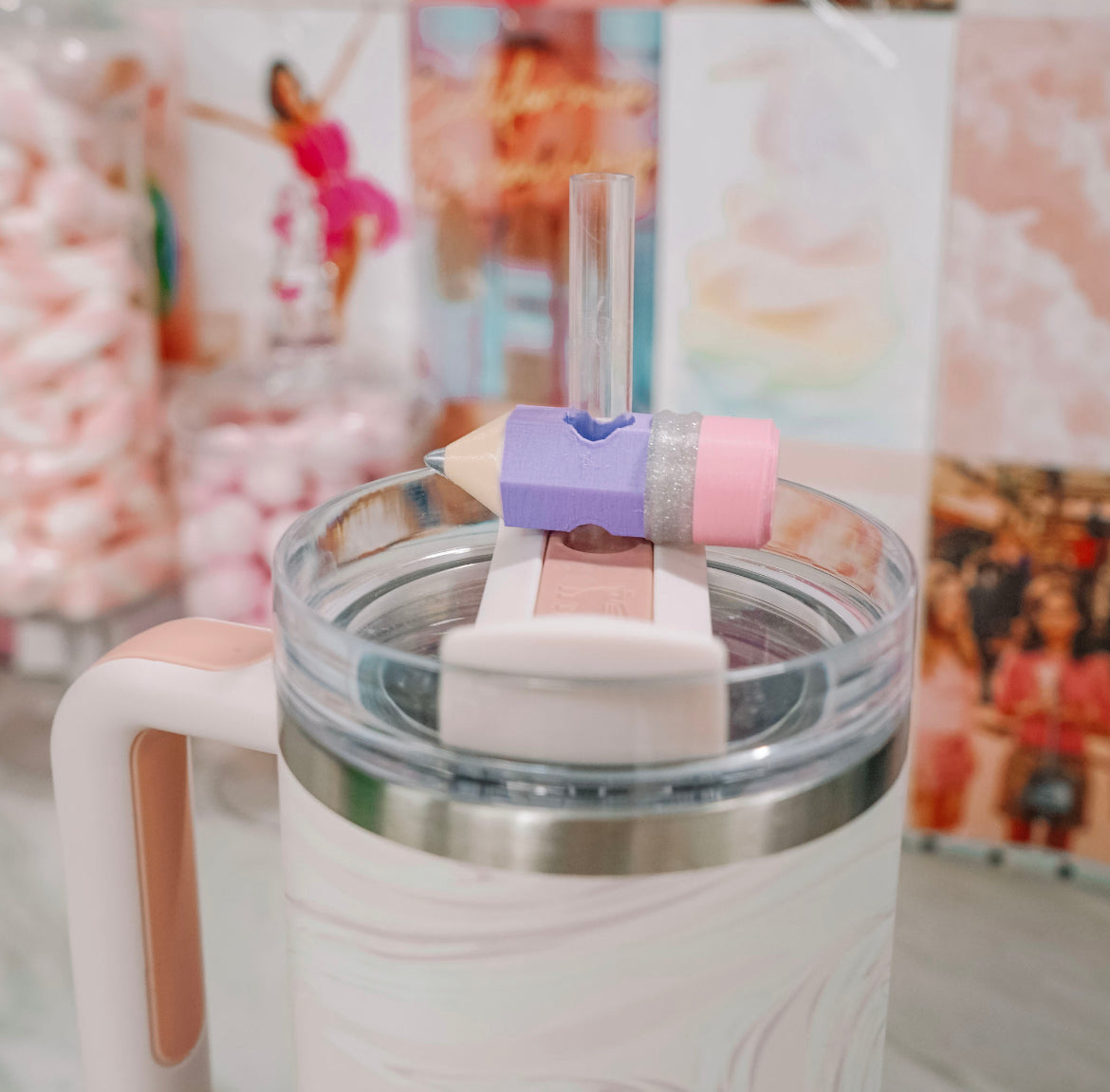 Pencil Straw Charm