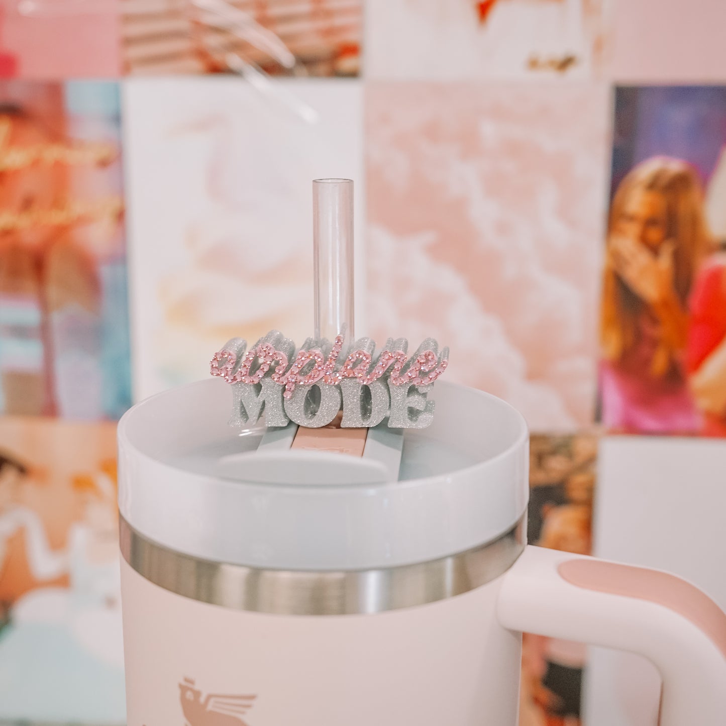 Airplane Mode Straw Charm