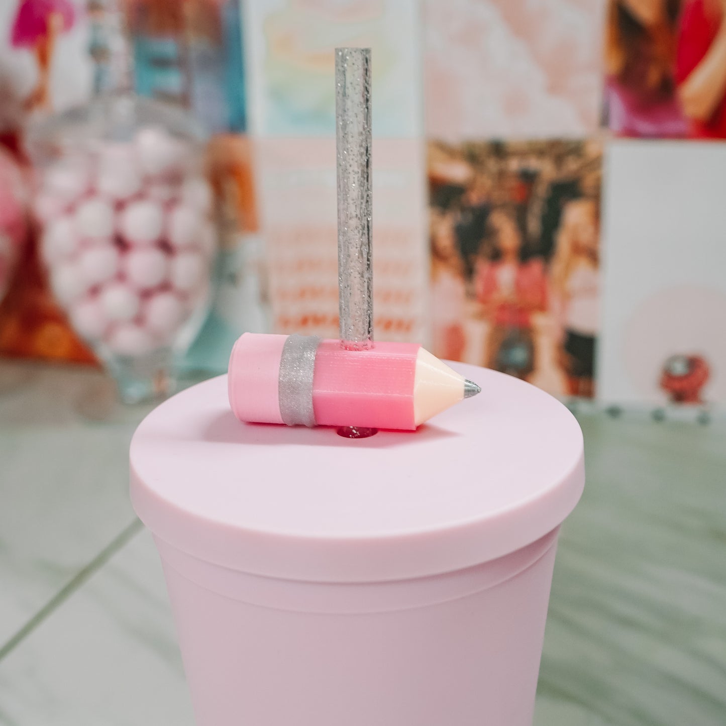 Pencil Straw Charm