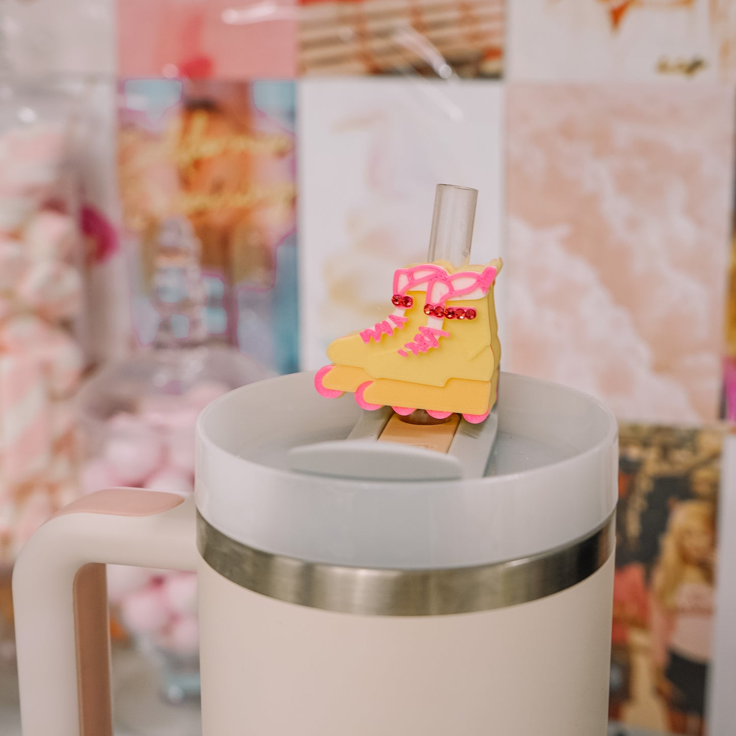 Doll Skates Straw Charm