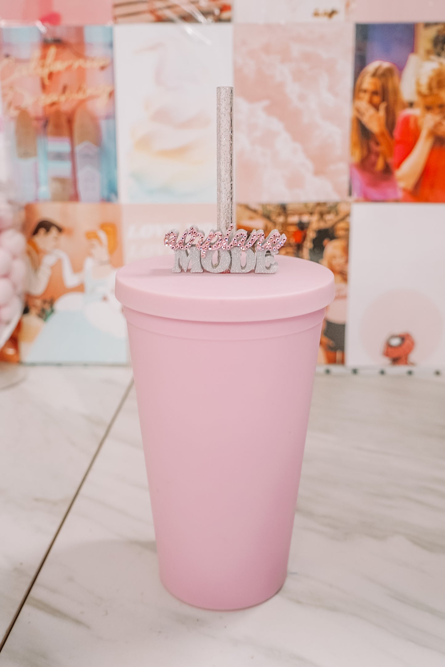 Airplane Mode Straw Charm