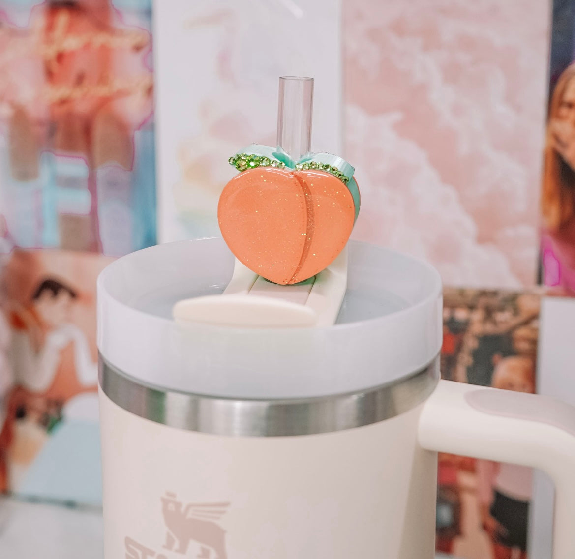 Peach Straw Charm