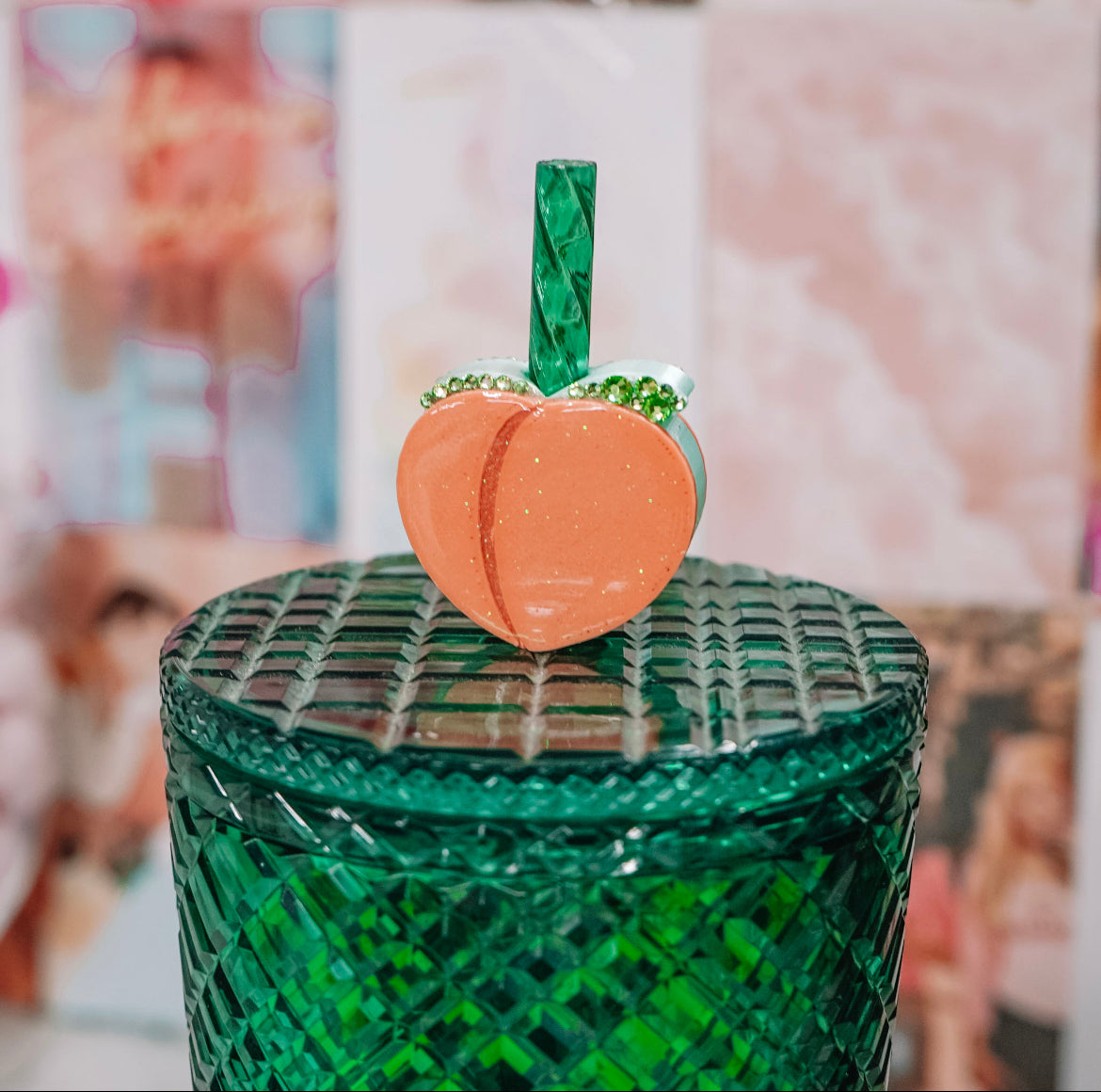 Peach Straw Charm