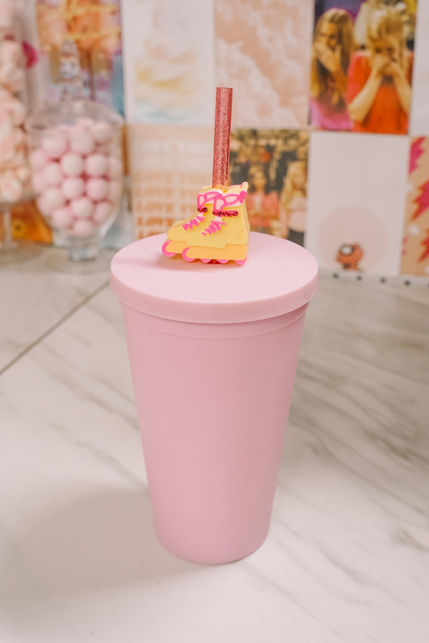 Doll Skates Straw Charm