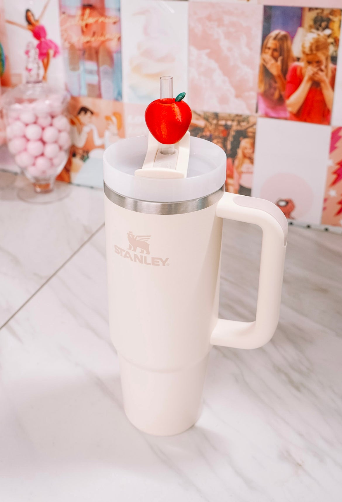 Apple Straw Charm