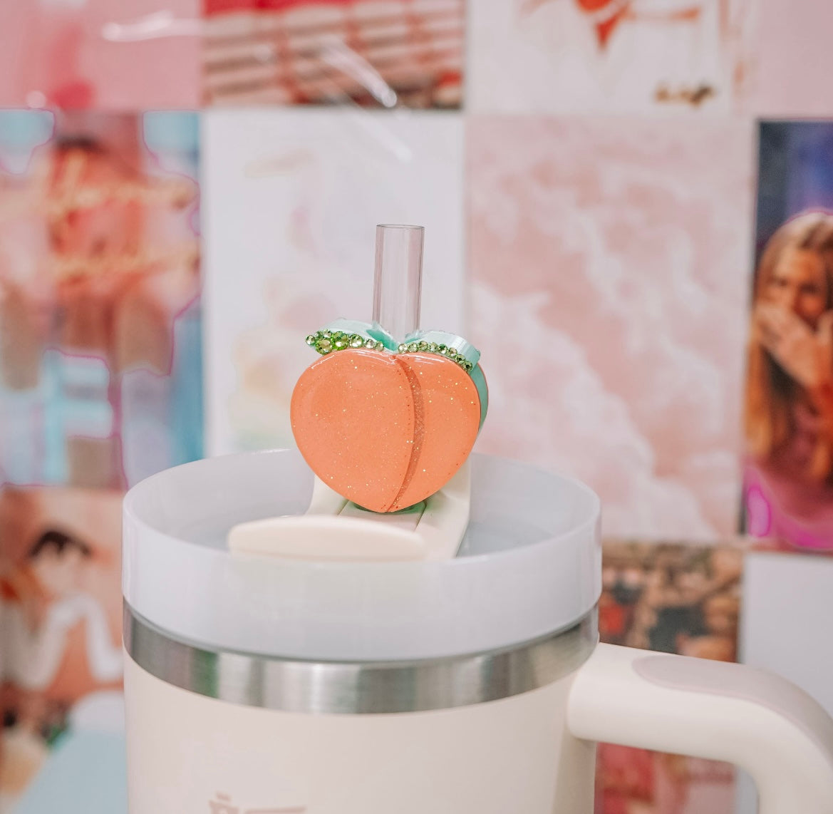 Peach Straw Charm