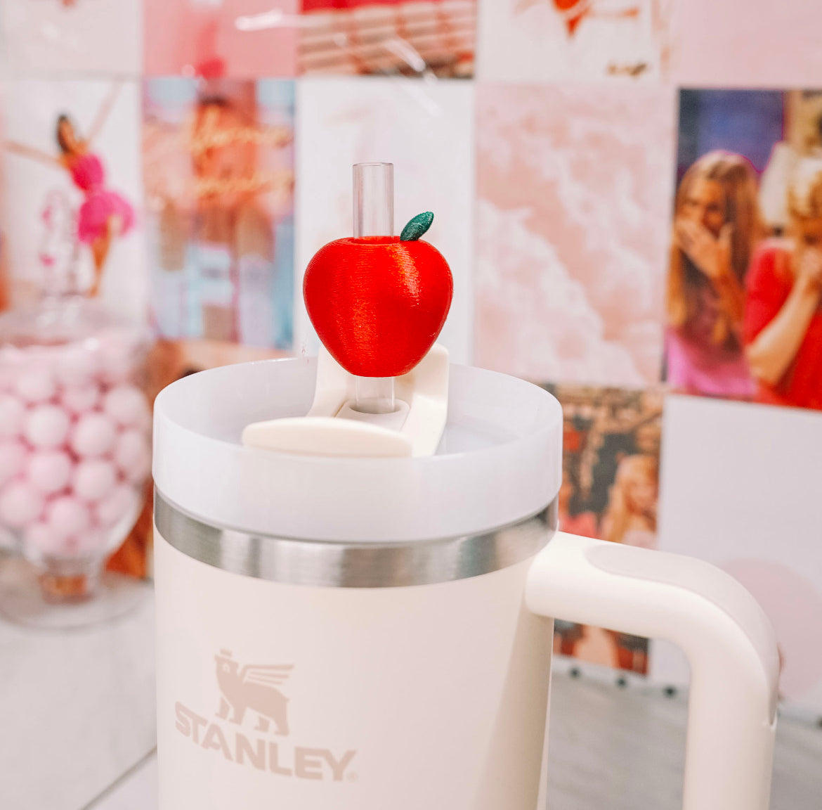 Apple Straw Charm