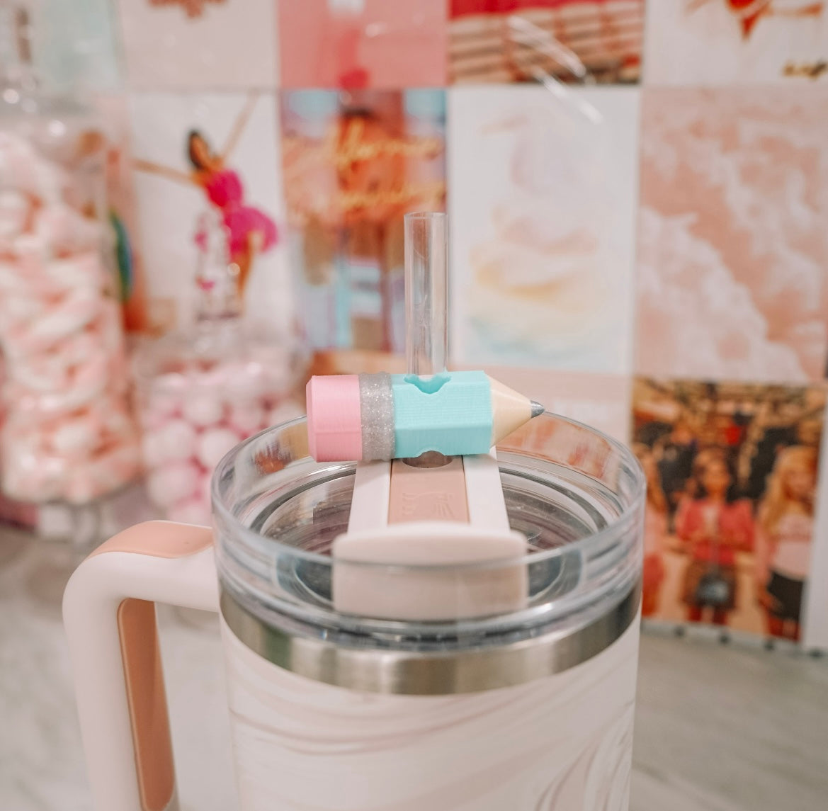 Pencil Straw Charm