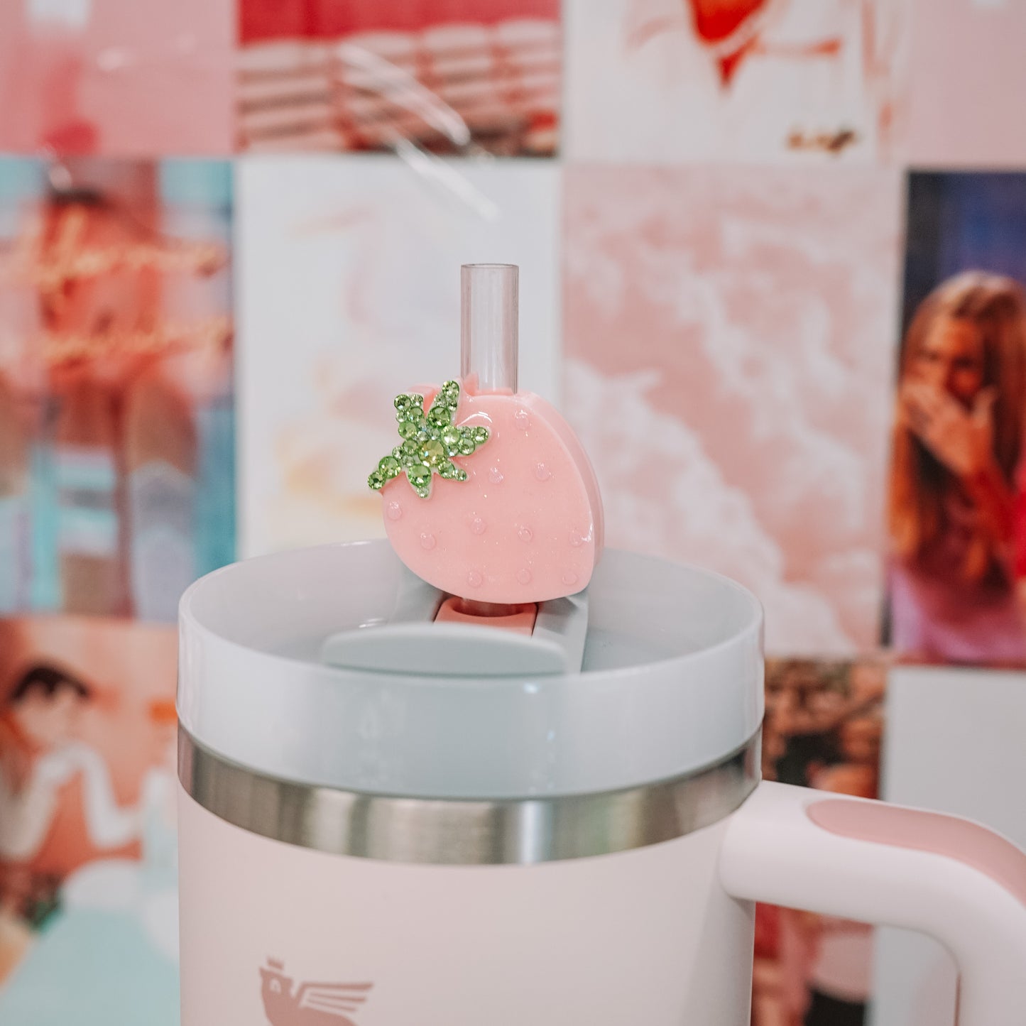 Strawberry Straw Charm
