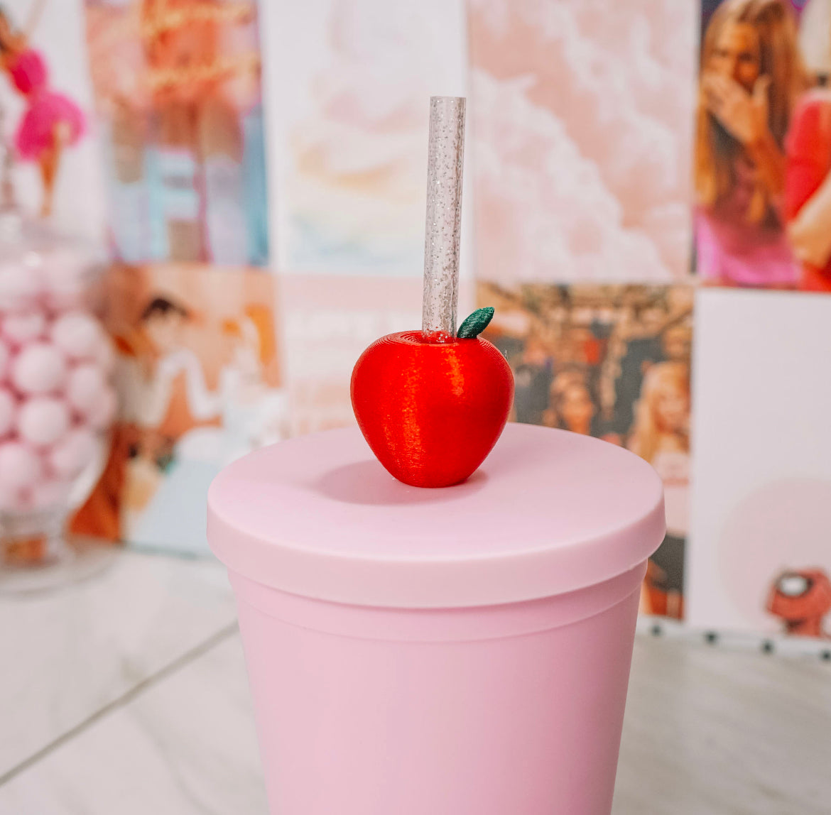 Apple Straw Charm