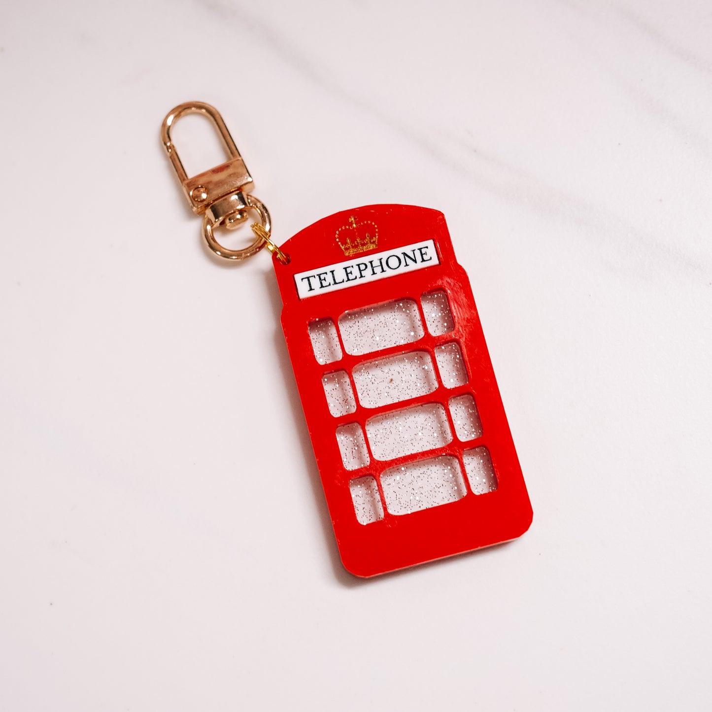 London Boy Phone Booth Bag Charm