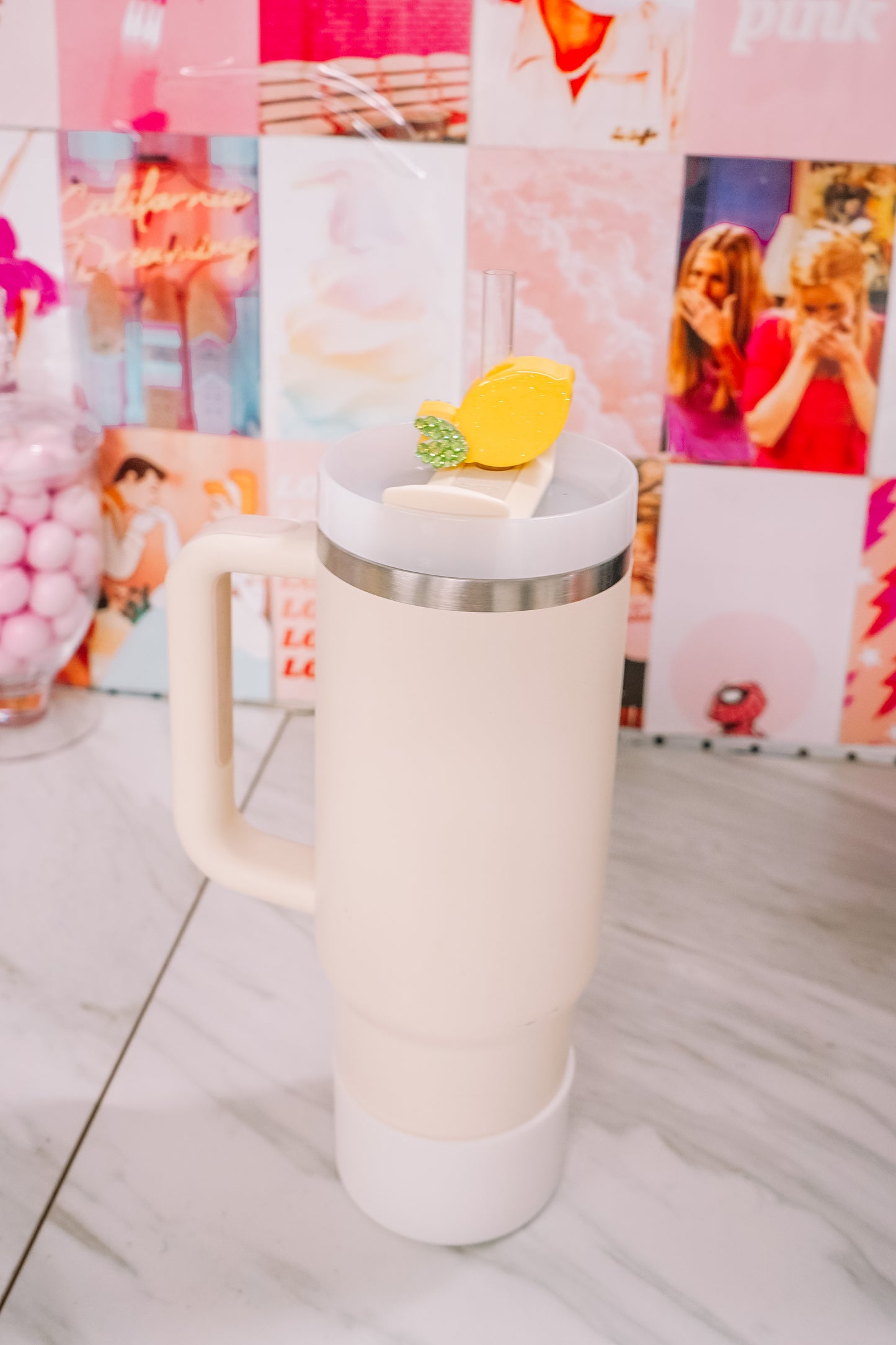 Lemon Straw Charm