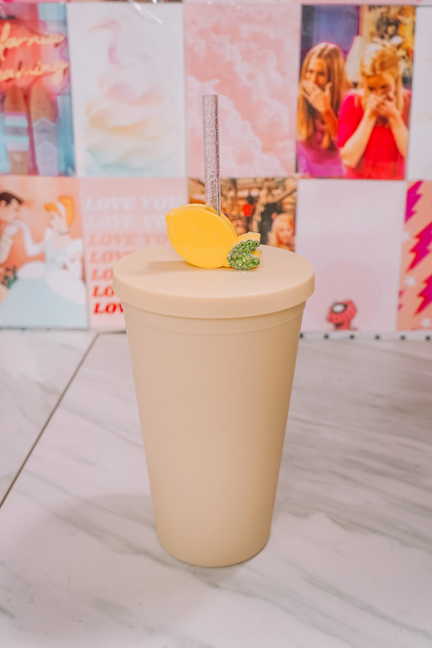 Lemon Straw Charm