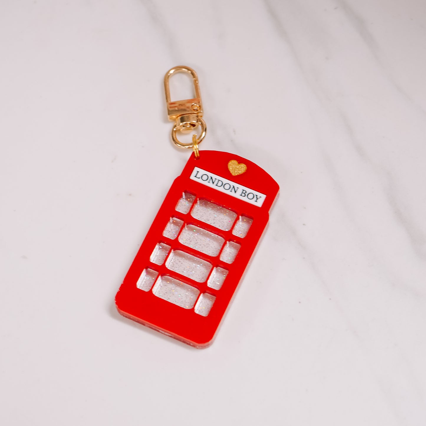 London Boy Phone Booth Bag Charm