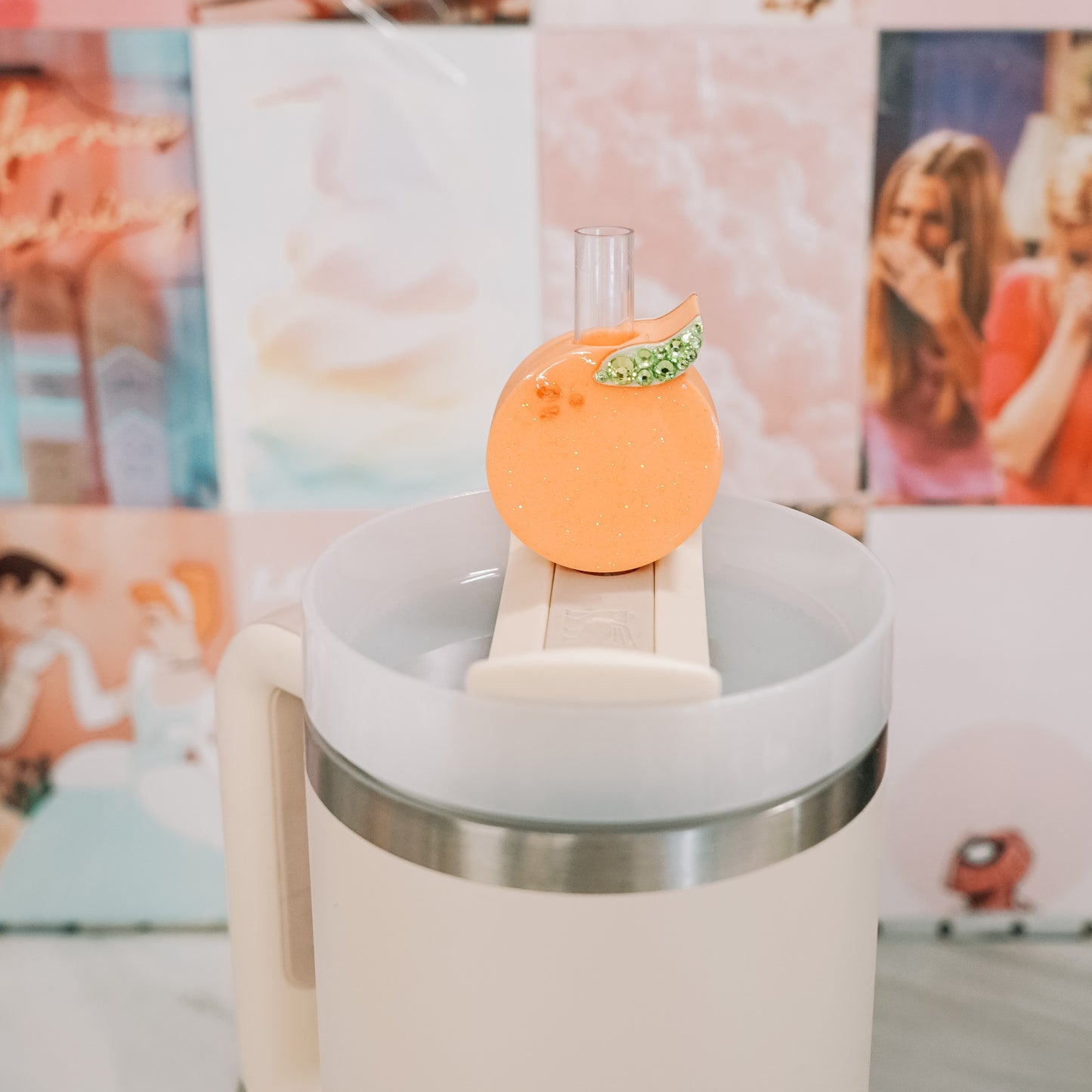 Orange Straw Charm