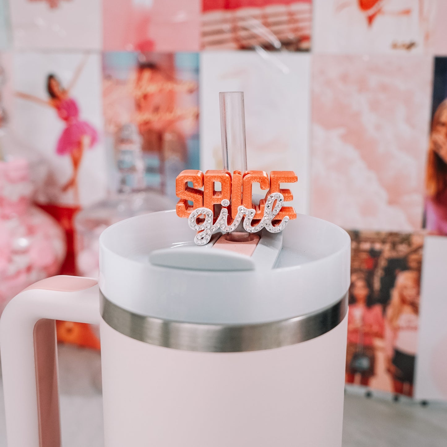 Spice Girl Straw Charm