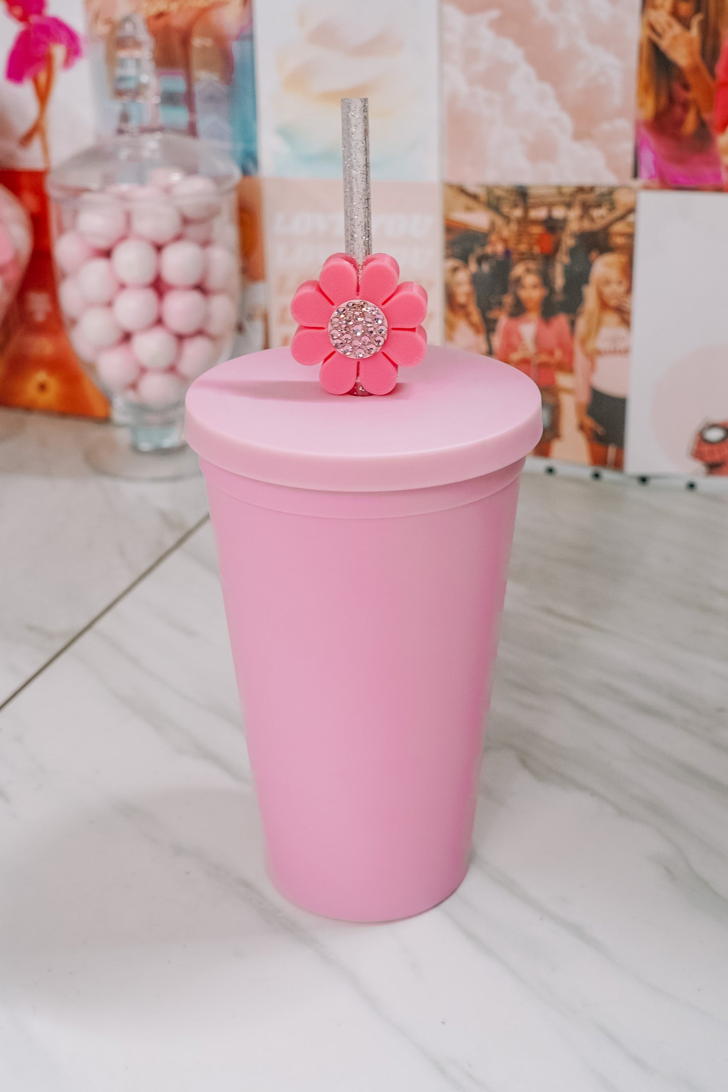 Daisy Straw Charm