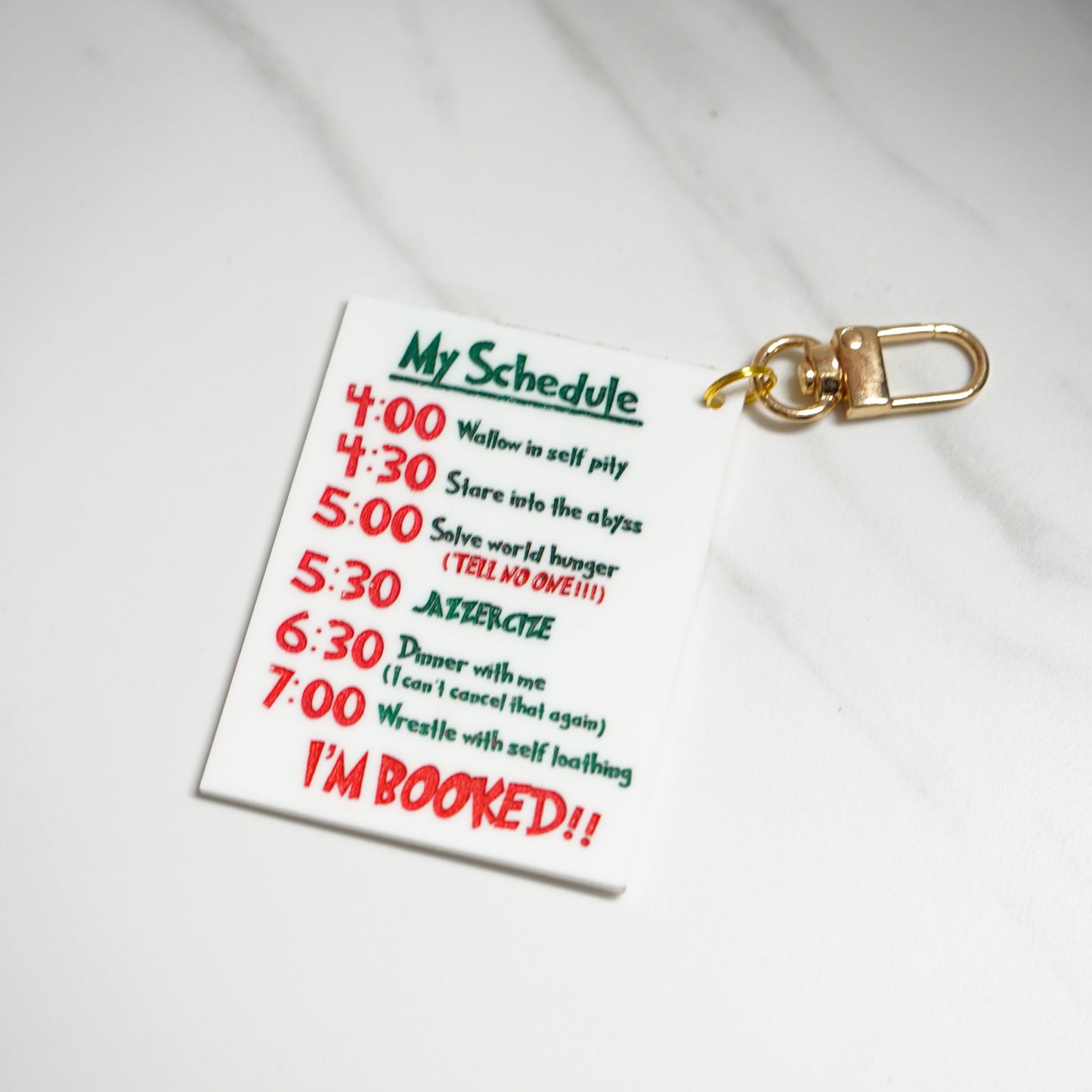 Christmas Schedule Bag Charm