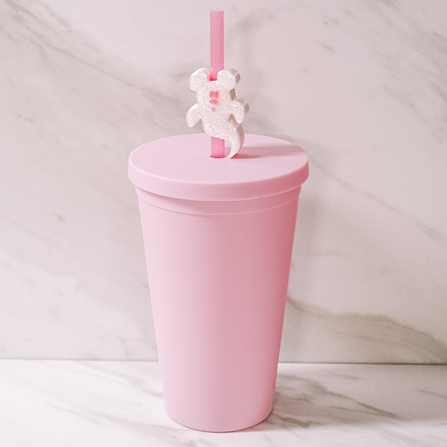Mouse Ghost Straw Charm