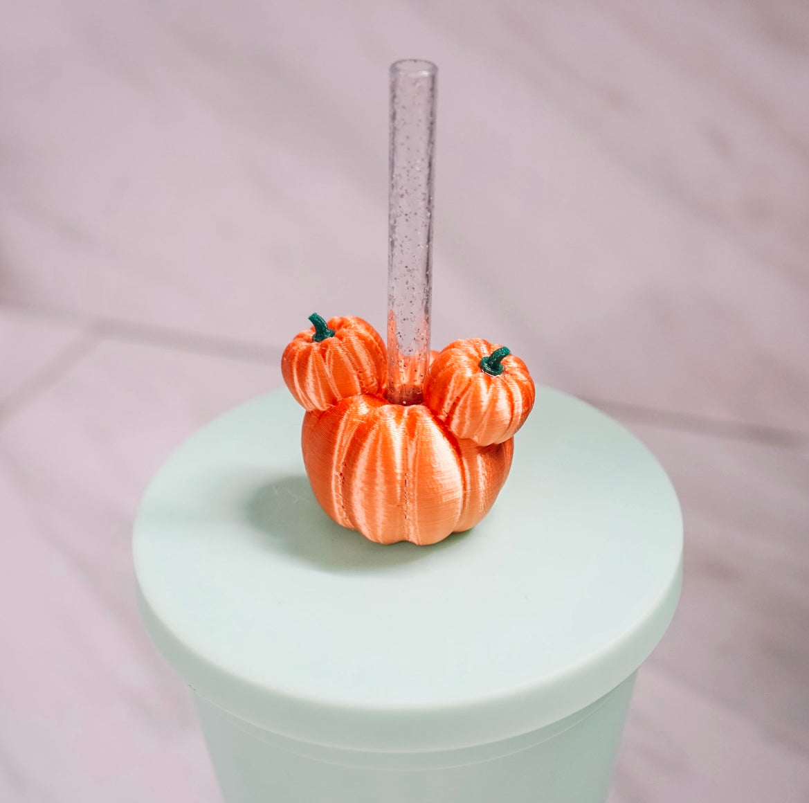 3D Ear Pumpkin Straw Charm