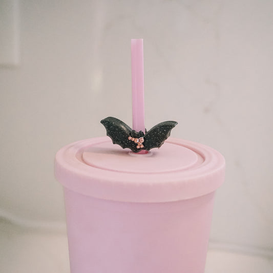 Bow Bat Straw Charm