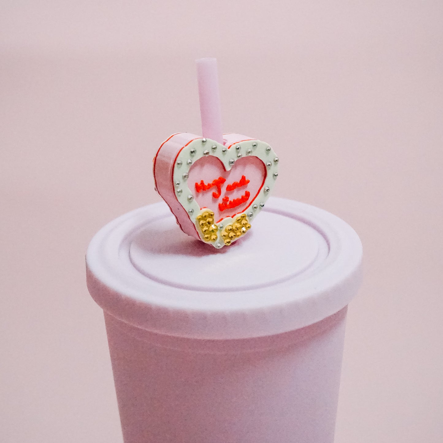 Hugs and Kisses Straw Charm