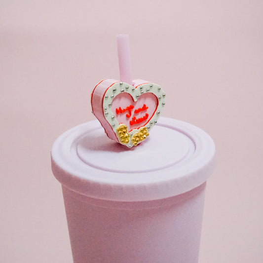 Hugs and Kisses Straw Charm