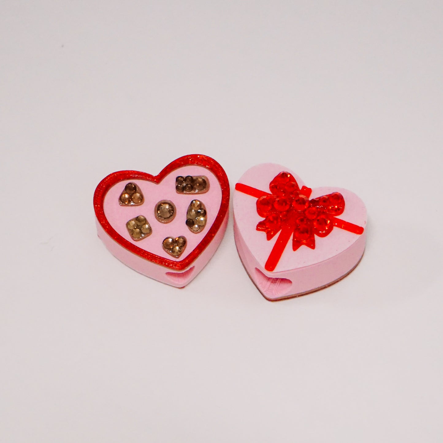 Heart Box of Chocolates Straw Charm