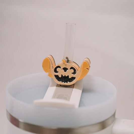 Alien Pumpkin Straw Charm