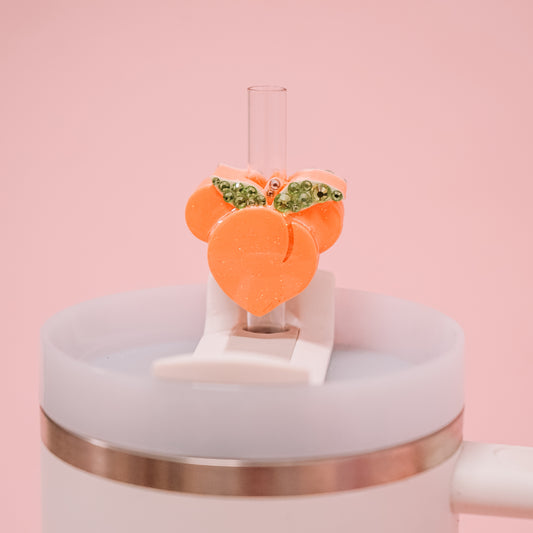 Ears Peach Straw Charm