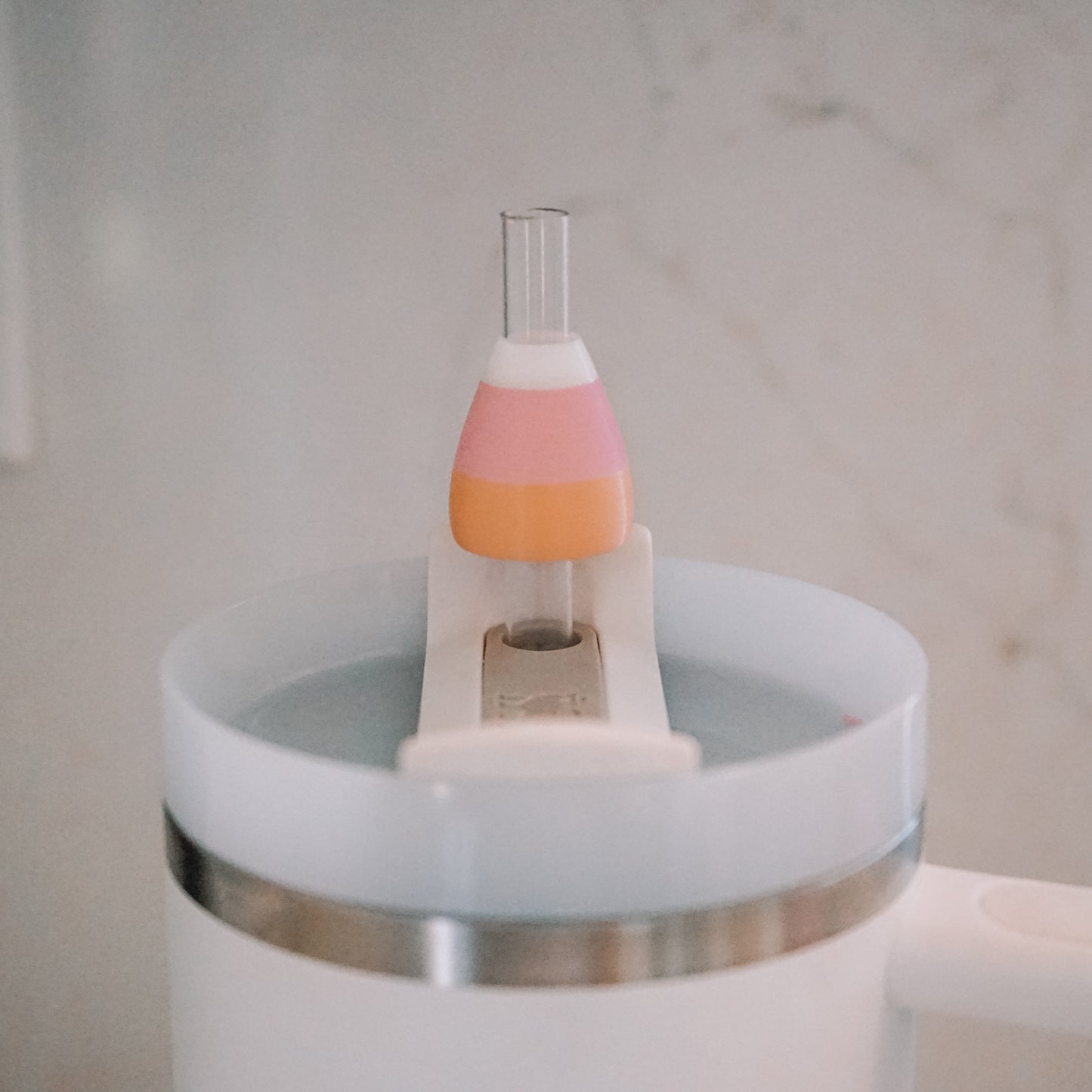 3D Candy Corn Straw Charm