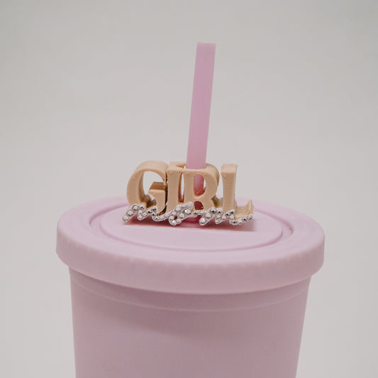 Girl Mom Straw Charm
