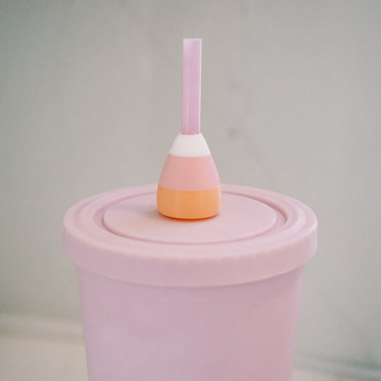 3D Candy Corn Straw Charm