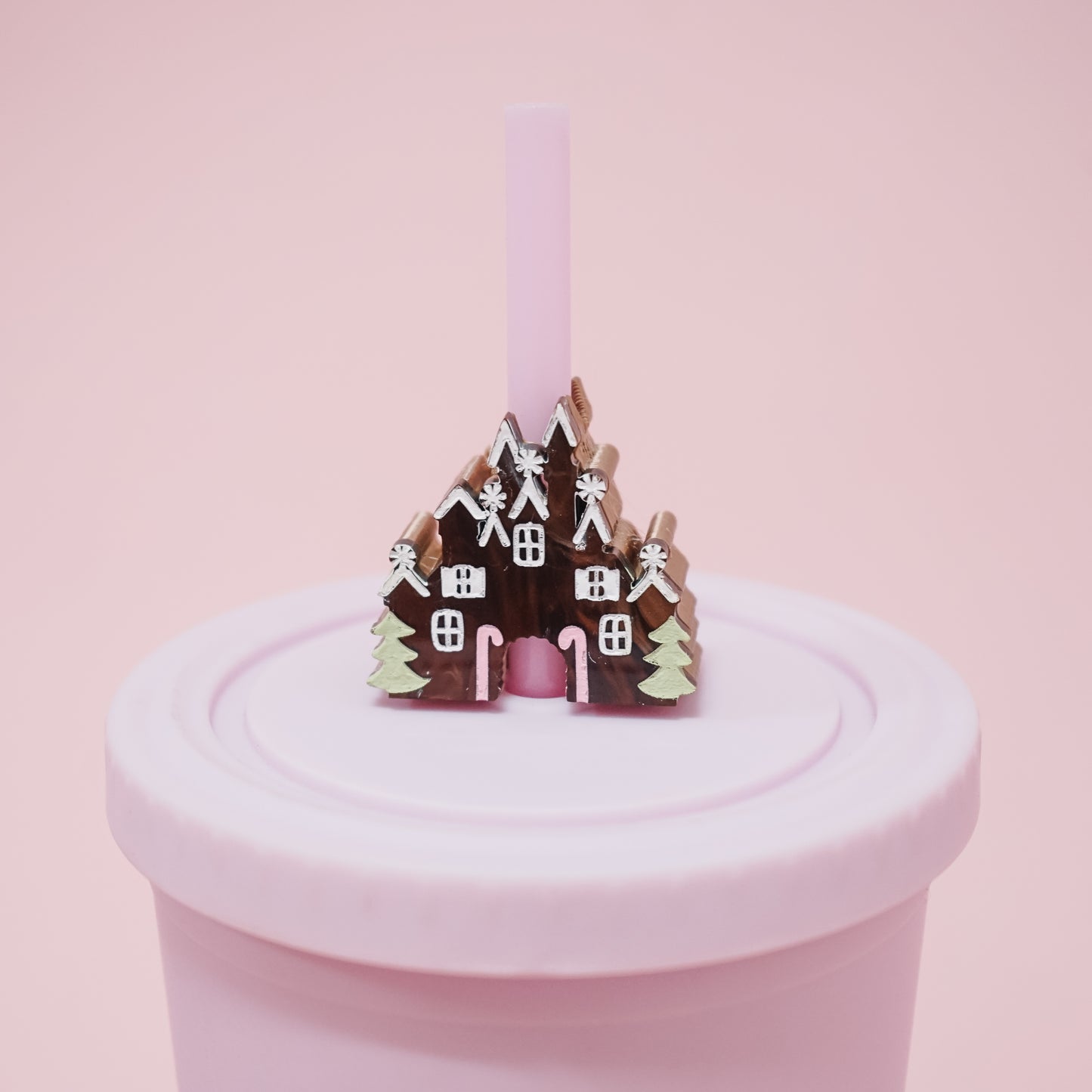 Gingerbread Castle Straw Charm