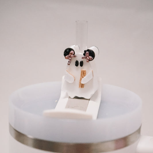 Churro Ghostie Straw Charm