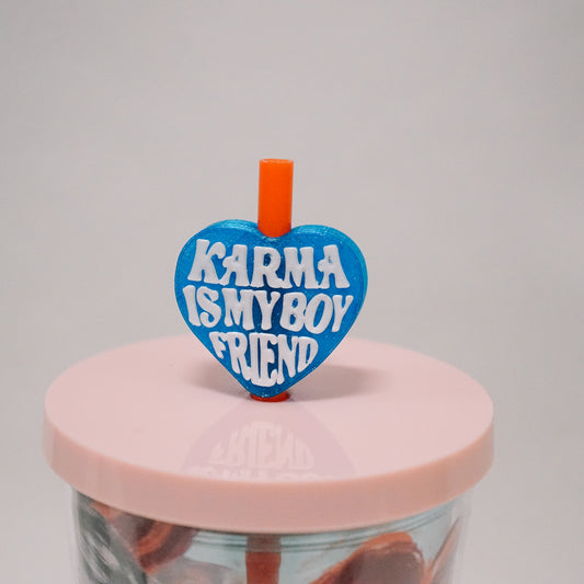 Karma Heart Straw Charm