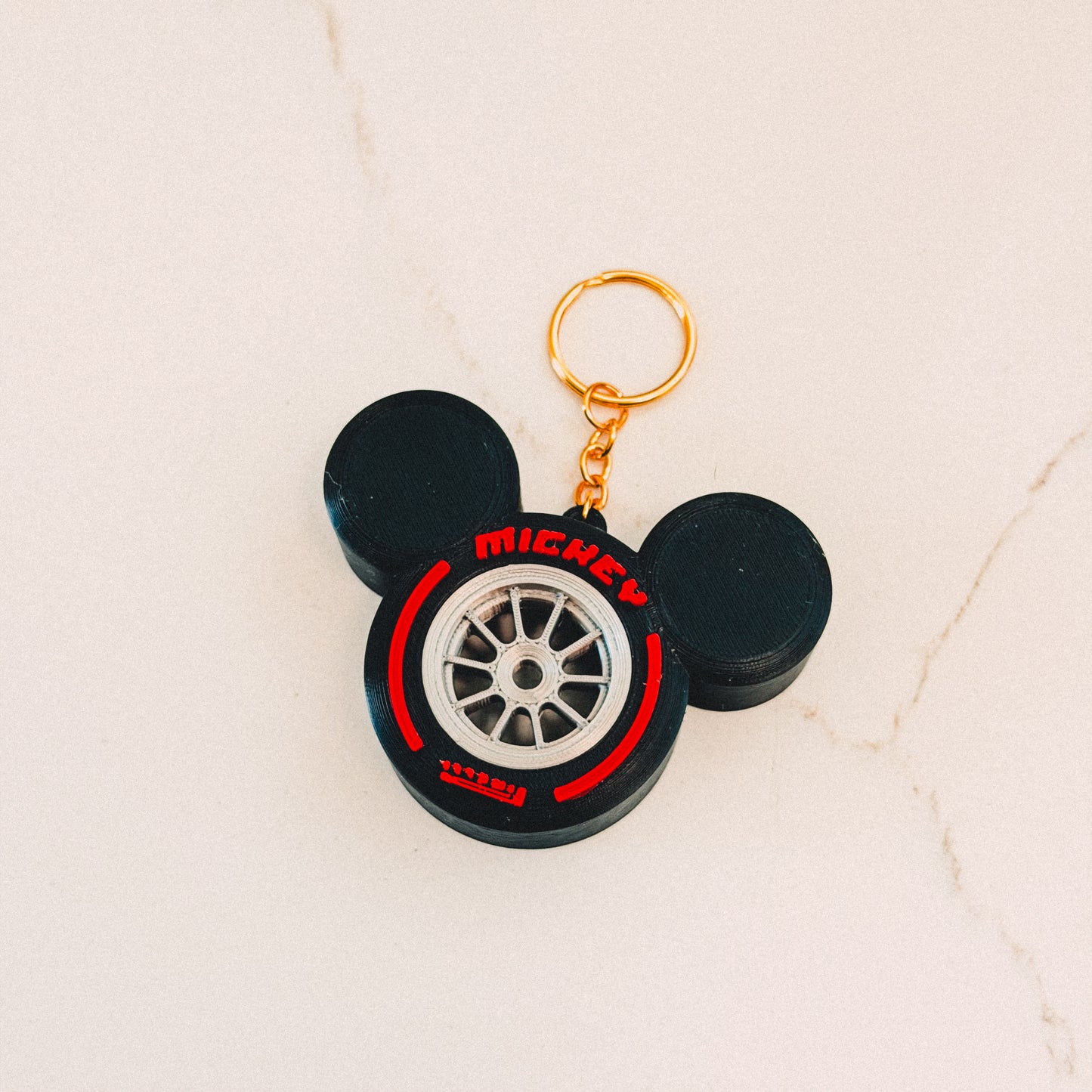 Mouse Tire Bag Charm