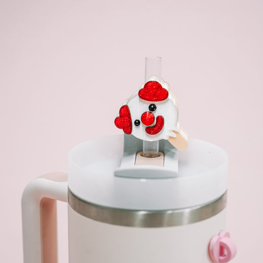 Clown Pop Straw Charm